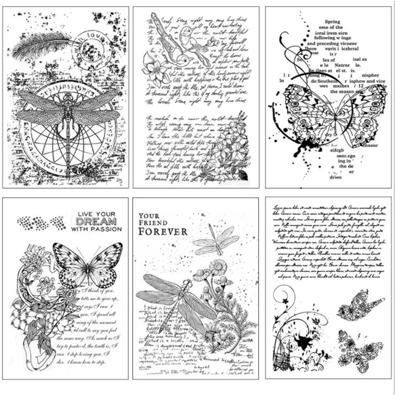 

Panalisacraft 11 стилей винтажные прозрачные силиконовые штампы для «сделай сам» Скрапбукинг/изготовление открыток декоративные принадлежности