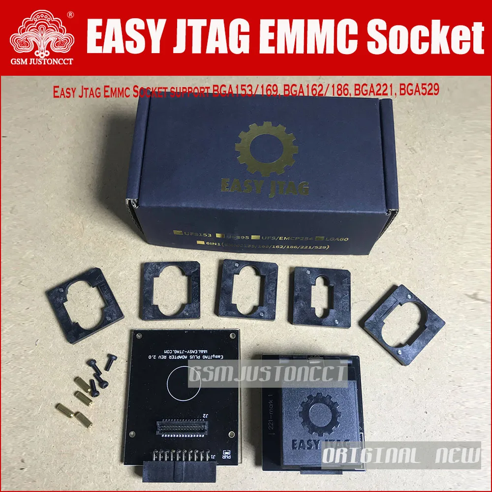 2022 NEW Original EASY JTAG PLUS BOX EMMC Socket (BGA153/169 BGA162/186 BGA221 BGA529) | Мобильные телефоны и аксессуары