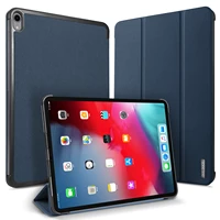 dux ducis tablet leather case for ipad pro 12 9 2018 case smart sleep wake domo trifold protective case with pencil holder