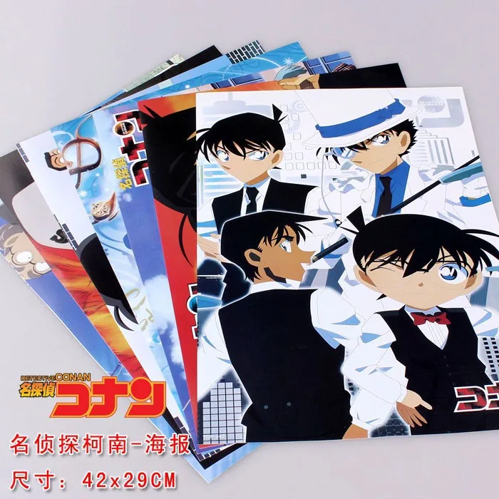

Detective Conan Posters Included 8 Different Pictures 8pcs/Lot Anime Poster 42X29CM