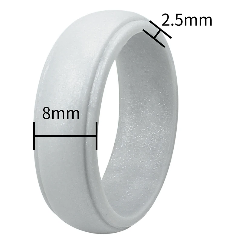 

New 1pcs Food Grade FDA Silicone Finger Ring Hypoallergenic Flexible Silicone Rings For Men Wedding Rubber Bands