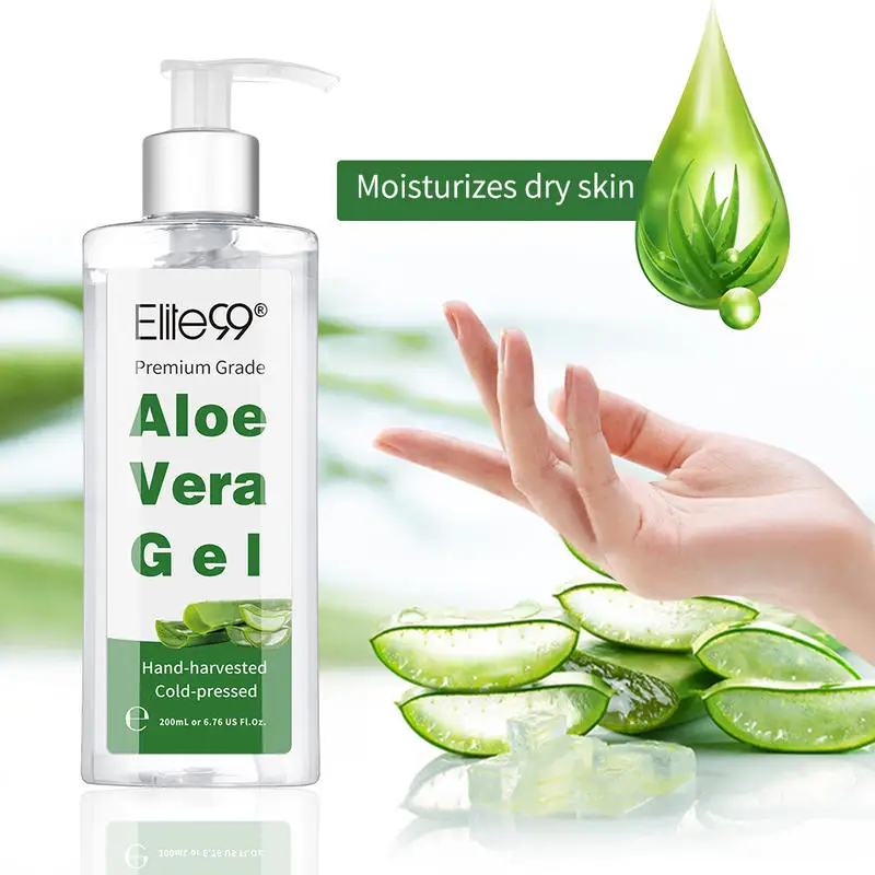 Elite99 чистый и натуральный органический гель алоэ вера успокаивающий увлажняющий