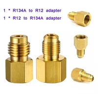 r12 to r134a r134a to r12 adapter kit 14 female flare 12 acme male auto car air conditioner refrigerant adapter safety valve