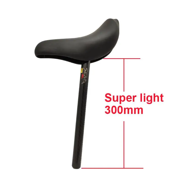 Super light 300mm Велосипедный Подседельный штырь и седло 22,2 мм SEMA супер светильник 170 г балансировочный велосипед/стридеры/нажимной велосипед/BMX седло черный/красный высокое качество Лидер продаж - Цвет: Super light 300mm