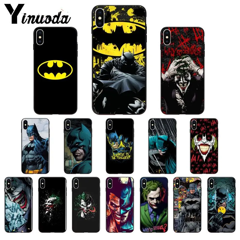 Yinuoda Batman Joker Comic TPU Soft Silicone Phone Case Cover for iPhone 8 7 6 6S Plus 5 5S SE XR X XS MAX Coque Shell