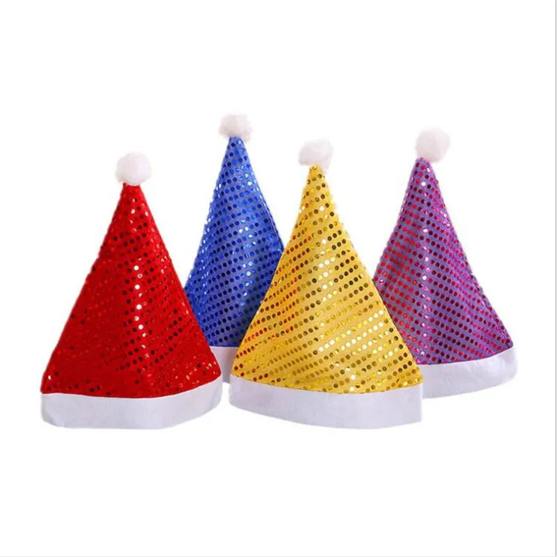 Лидер продаж рождественские украшения Рождественская шляпа с блестками для