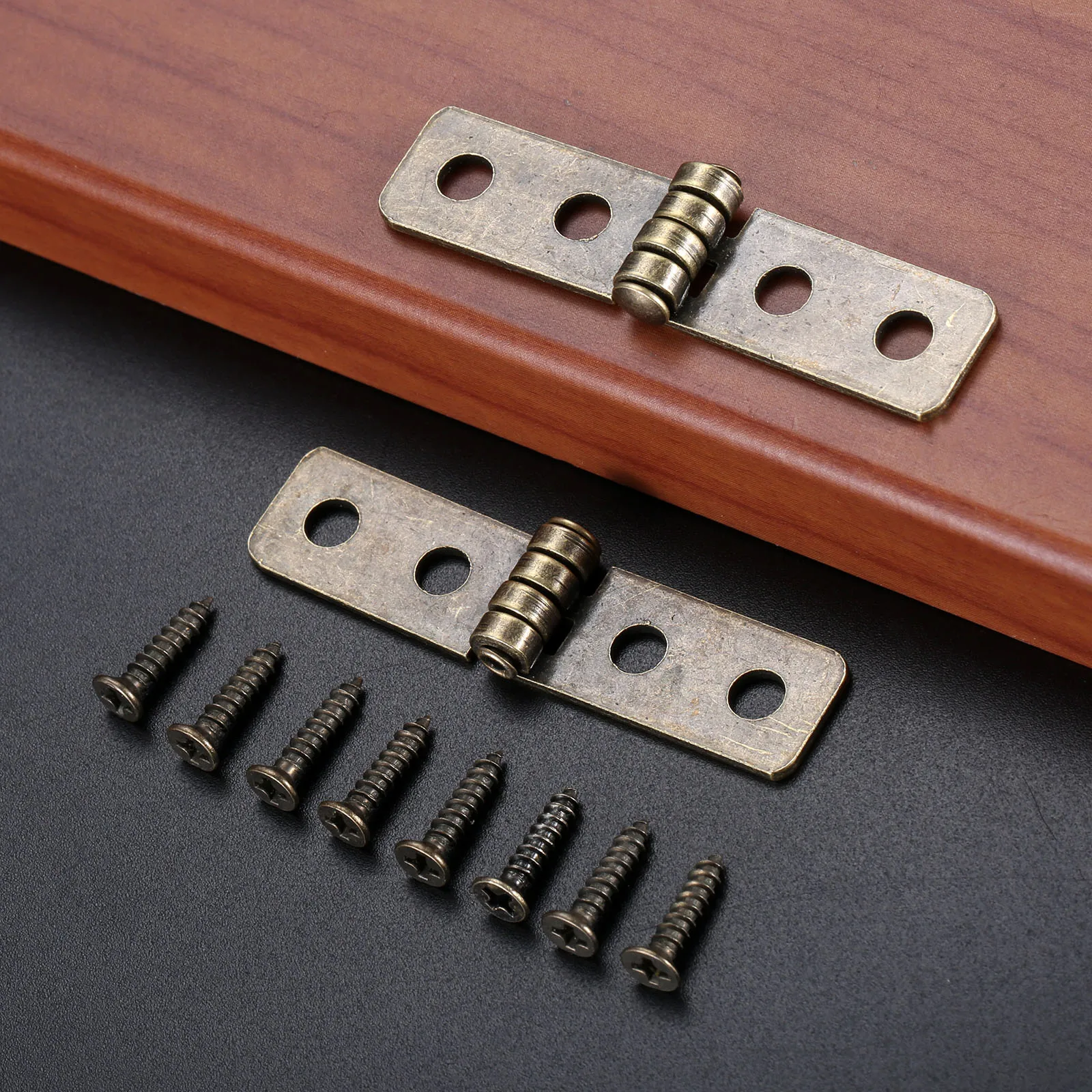 2 шт. петель для шкафа, чемодана, украшения и мебели из цинкового сплава с прямоугольным корпусом и 4 отверстиями 58*13 мм для декорации и крепления на деревянных ящиках.