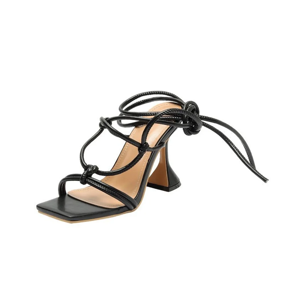 

Insgirls Summer Pumps Women 2021 New Fashion Stiletto Squar Toe Ladies Dress Party Nightclub High Heels 35-42 Large-Size Sandals
