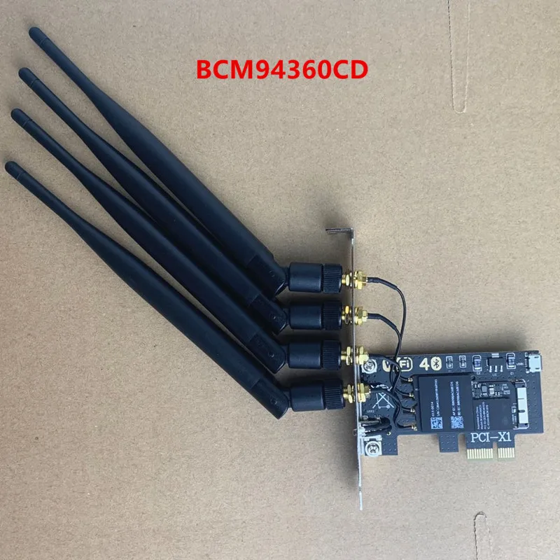 Новая Двухчастотная сетевая карта bcm943602cdp bcm94360CD 802.11ac PCI-E адаптер беспроводная |