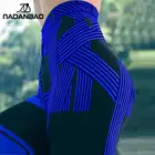 Модные Полосатые Леггинсы NADANBAO для женщин, штаны для фитнеса, спортивные Леггинсы с 3D принтом и эффектом пуш-ап, тонкие женские леггинсы 2022