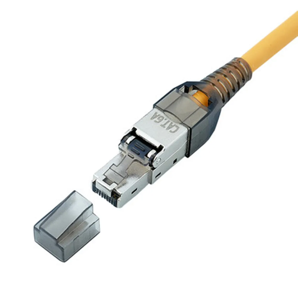 Экранированная кристаллическая головка Cat6a Ethernet RJ45 адаптер Adsl модем CAT6A разъем многоразового использования типа кристаллическая головка Ethernet разъем 10 гигабайт