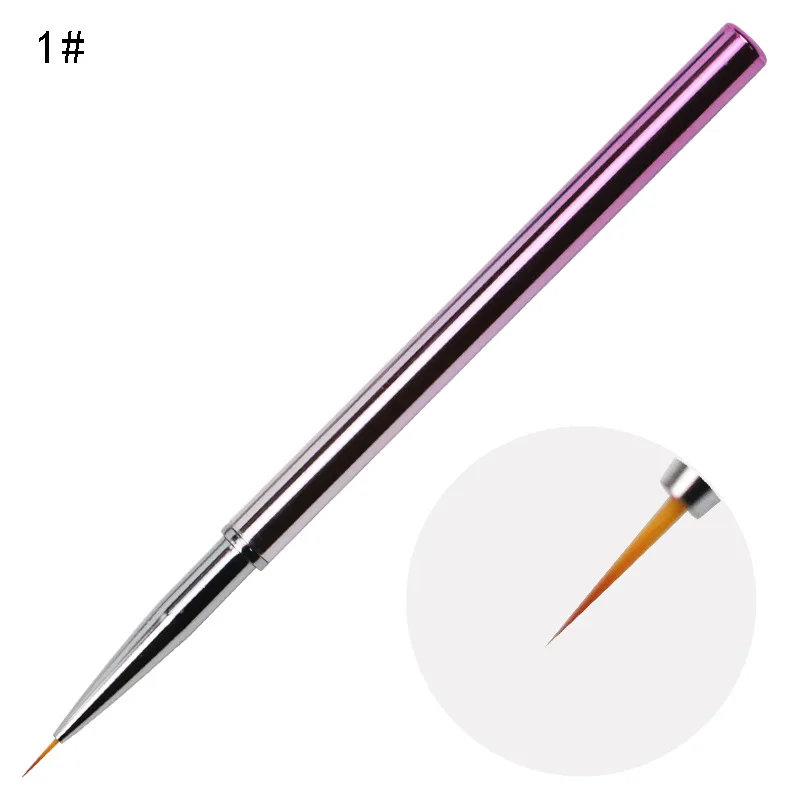 3 шт. дизайн ногтей ручка с кисточкой покрытие Ручка-лайнер в полоску Цветочный