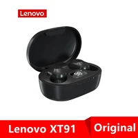 original lenovo xt91 wireless bluetooth tws bt5 0 headphones ai control stereo sport headset noise reduction earphone with mic