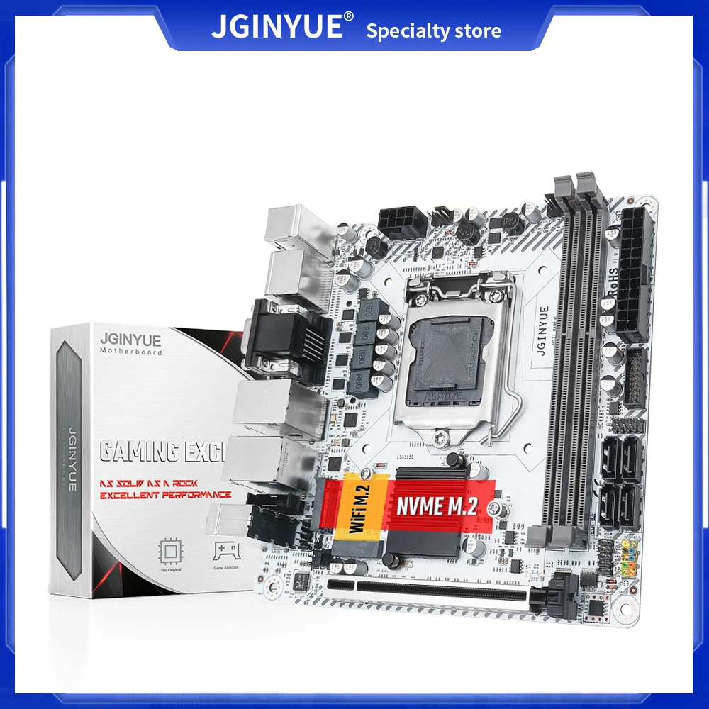 Игровая материнская плата JGINYUE H97I, поддержка LGA 1150, процессор Core и процессор Xeon E3, DDR3, ОЗУ VGA + HDMI + DP, видеоинтерфейс Mini-ITX