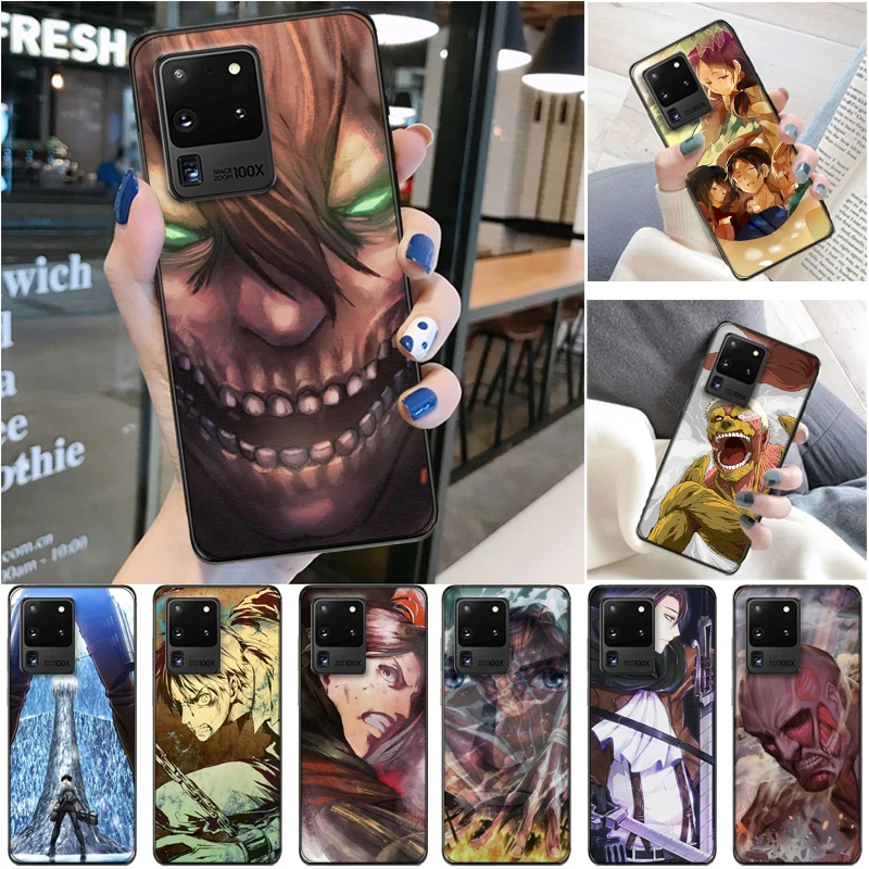 

Attack On Titan Eren Jager Armin Arlert Levi Mikasa Ackerman Phone Case For Samsung Galaxy S20 Ultra FE Lite Plus Carcasa Cases