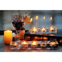 new high end glass candle holder glass doll lighting table decoration wedding room romantic party supplies crystal candle holder