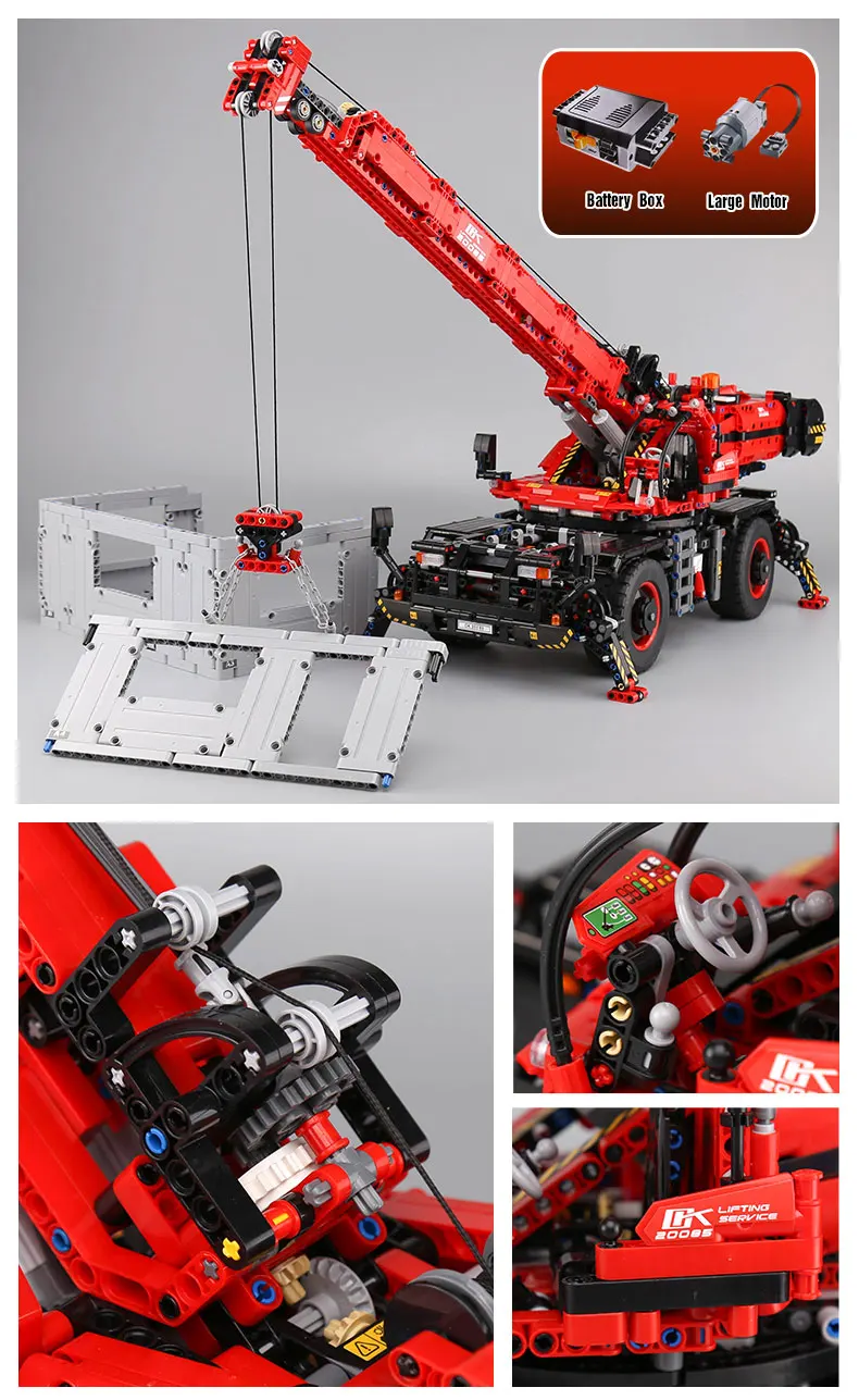 Новинка 20085 fit 42082 Technic серия вездеходный кран строительные блоки кирпичи развивающие игрушки diy подарок на день рождения