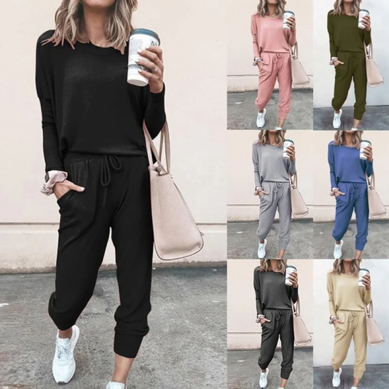 

Women's Casual Suit Women Letter Print Sweatsuit Set Streetwear Tracksuit Two Piece Set Tops+Pants for Female Casual Suits