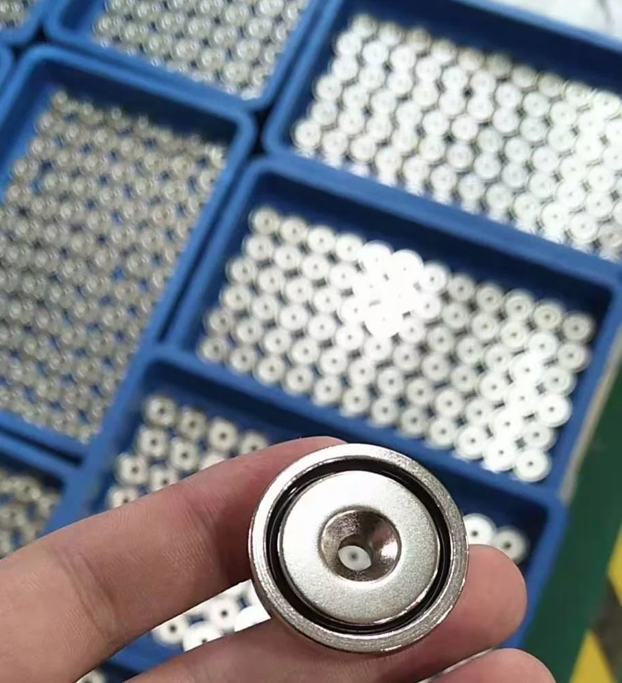 D16 D20 D32 mm neodymium magnetic material cup pot magnet with countersunk hole permanent chuck for sale | Обустройство дома