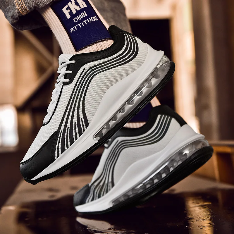 Амортизирующие износостойкие черные мужские кроссовки женские дышащие удобные