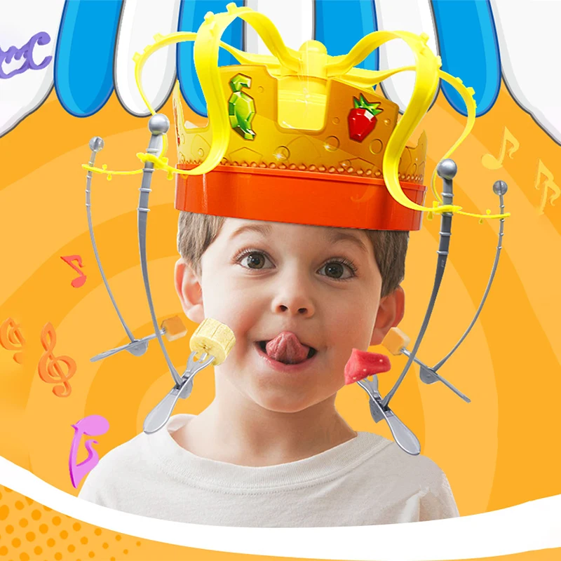 Вращающаяся Корона еда шляпа семья вечерние Смешные Tricky игра игрушка счастливая