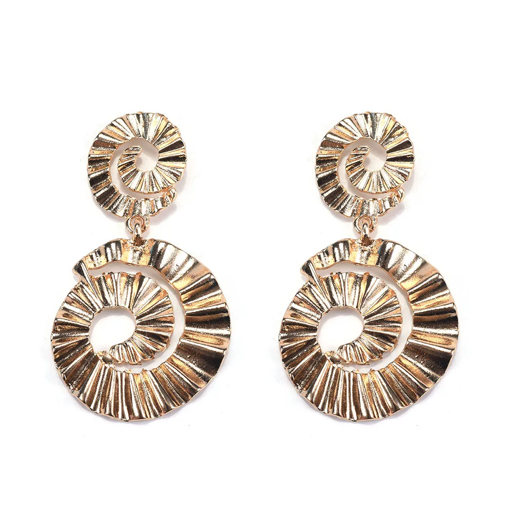 Золото с геометрическим круглым ZA серьги ювелирные изделия из жемчуга Для женщин