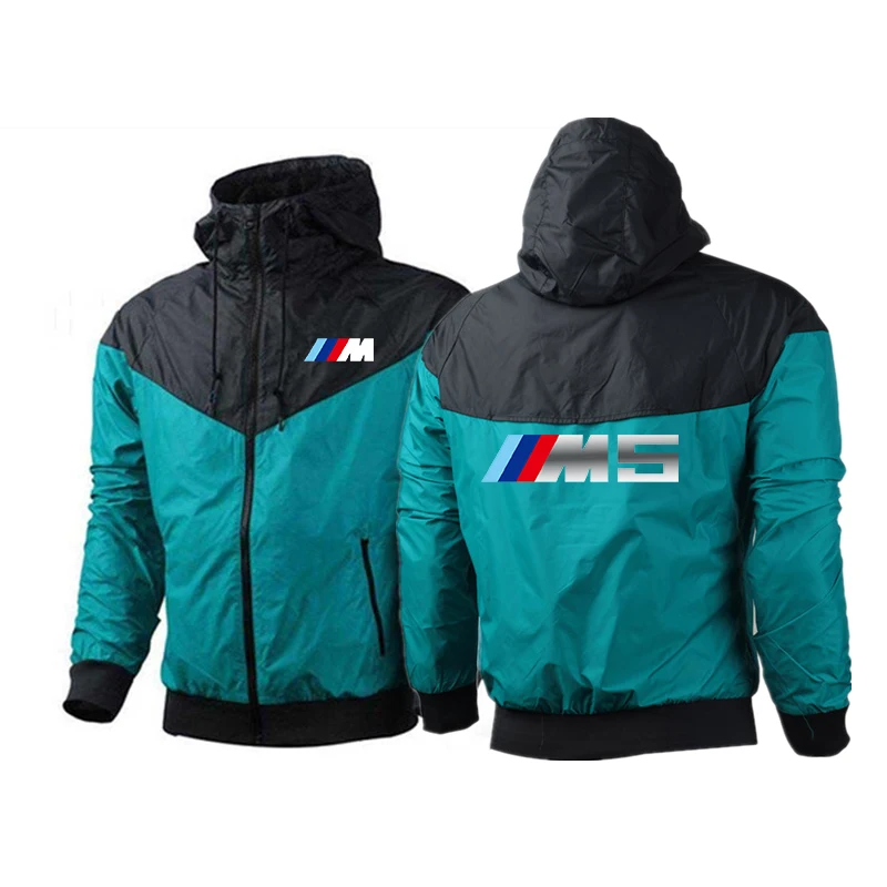 

2021 new BMW men's brand classic rain cover stitching fashion zipper men's windbreaker casual jacket autumn jacket