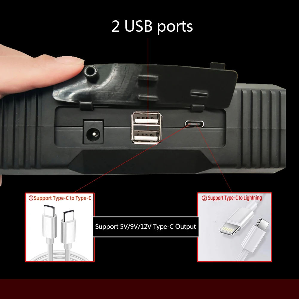 Внешний аккумулятор 20000 мАч стартер для автомобиля стартовый 2000 А пиковый ток 12 В