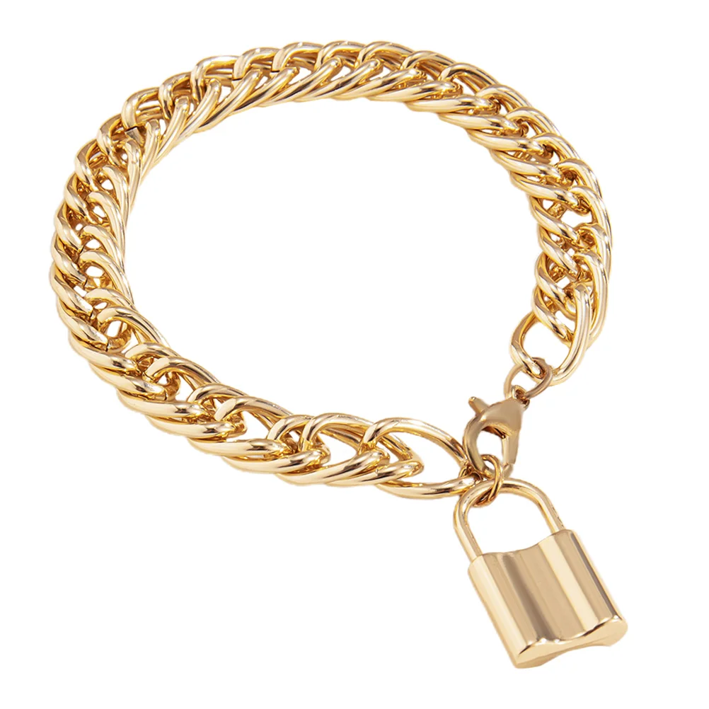 

1Pc Fashion Hollow Metal Foot Chain Vintage Lock Pendant Ankle Chain Decor