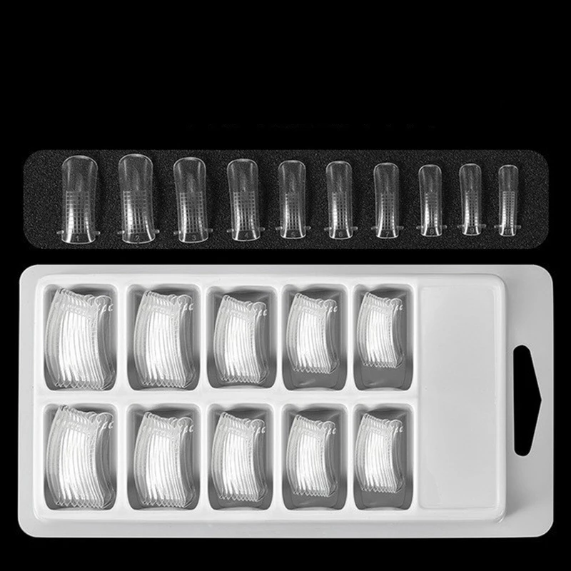 

100pcs manicure extension nail mold false nail tips plastic natural extension manicure tips