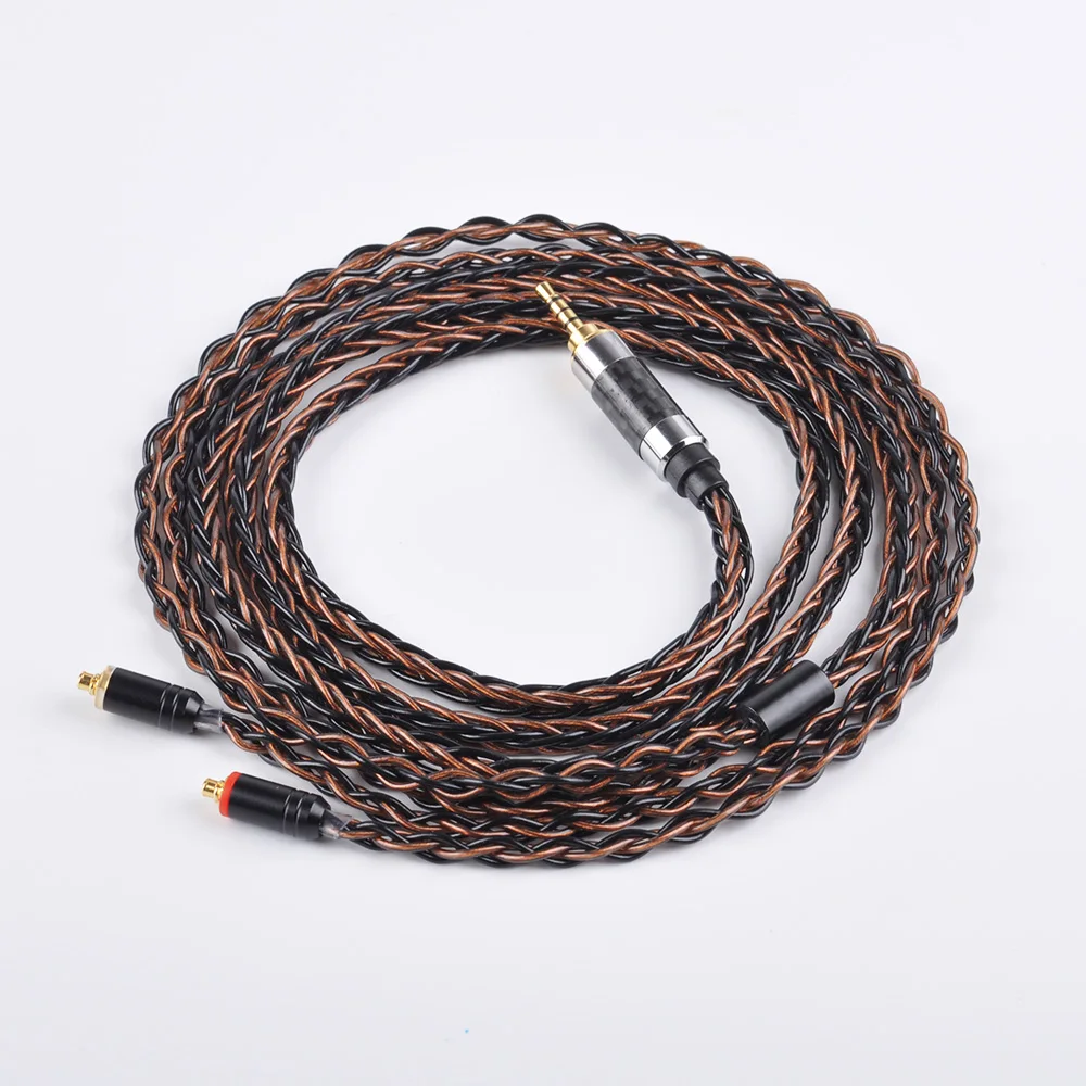 Yinyoo 3,5/4,4/2,5 мм сбалансированный MMCX для Shure SE215 se535 se846 2Pin 8 ядер посеребренный кабель для наушников для ZS10 AS10 ZSN для TRN