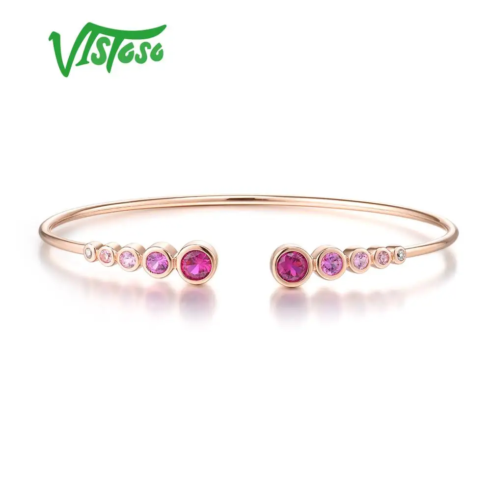 VISTOSO 9K 375 розовое золото лаборатория создала Рубин создан цветовая гамма розовый