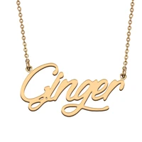 ginger custom name necklace customized pendant choker personalized jewelry gift for women girls friend christmas present