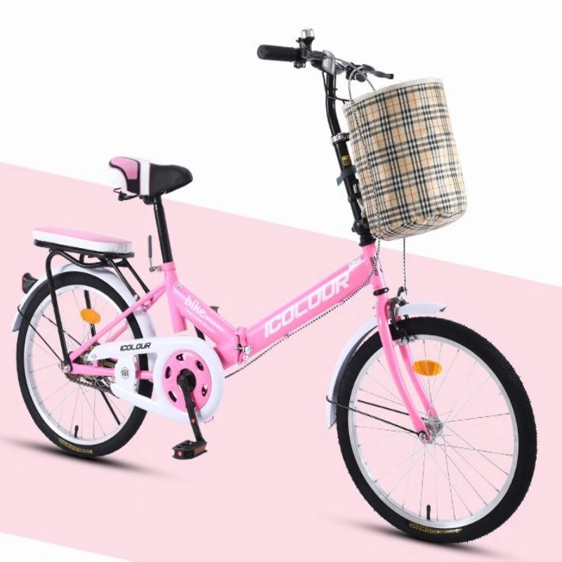 Складной велосипед женский супер портативный маленькая скорость колеса мини 16/20