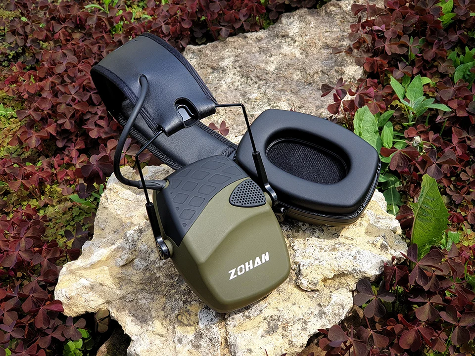 ZOHAN электронный наушник NRR22DB охотничьи теплые наушники тактическая стрельба Защита слуха и одна пара сменных гелевых ушных чашек