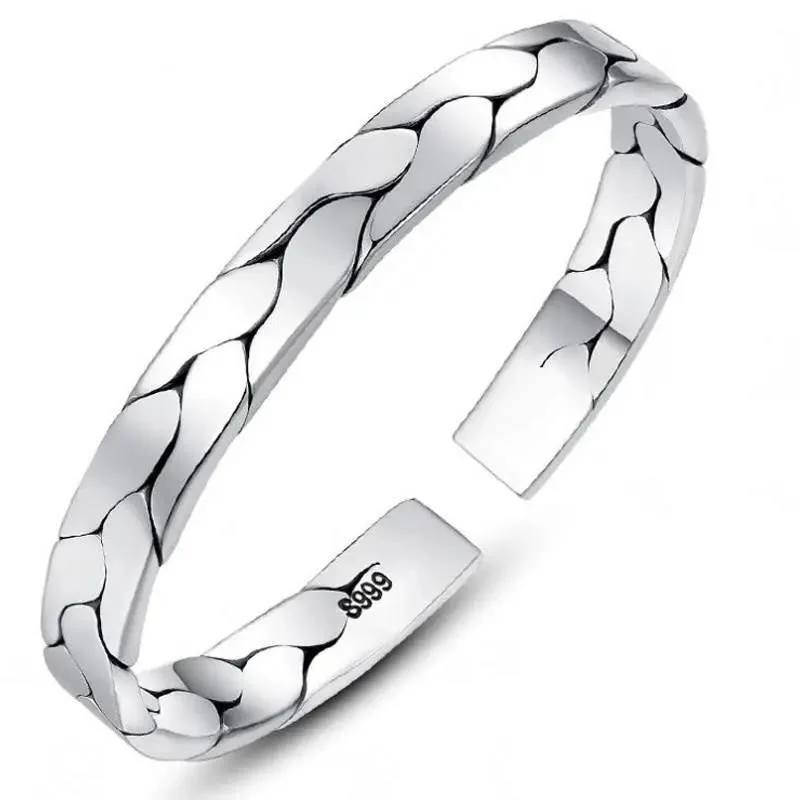 

Silver Bracelet S999 Pure Silver Crown Opening Adjustable Design Pure Silver Bracelet Jewelry Valentine's Day Wedding Party Gift