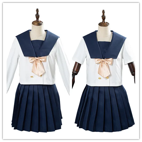 

Black JK Uniform Set Japanese Female Student School Uniform Cosplay Summer Skirt Suit Sailor Suit