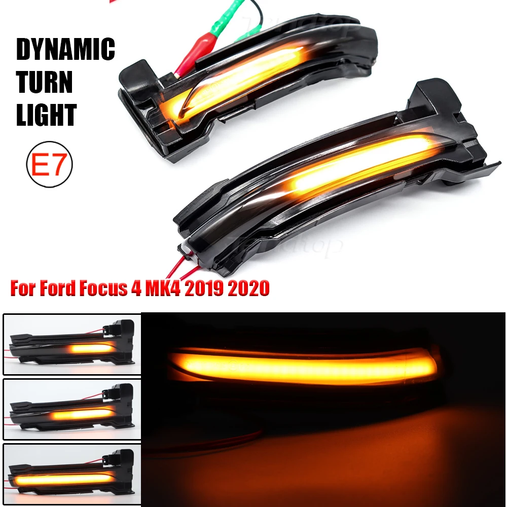 

Dynamic Blinker LED Side Marker Lamp Turn Signal Side Mirror Indicator Light Facelift Car Styling For Ford Focus 4 MK4 2019 2020