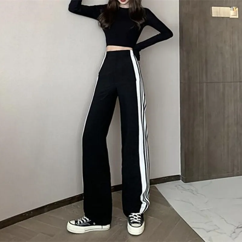 

Sweatpants Women Clothes Pants Streetwear 2021 Fashion Korean Style Wide Leg Harajuku Baggy Black High Waisted Vintage Casual