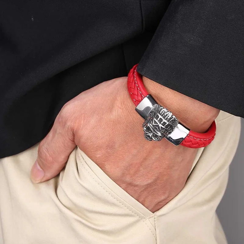 Модные новые искусственные Мужские украшения в виде индийского черепа из