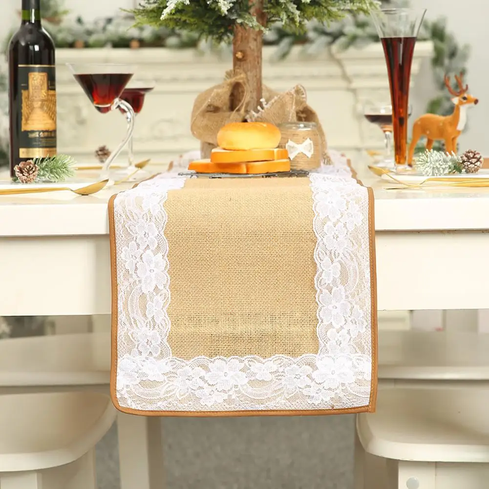 Рождественская кружевная скатерть для стола с флагом Свадебные вечерние