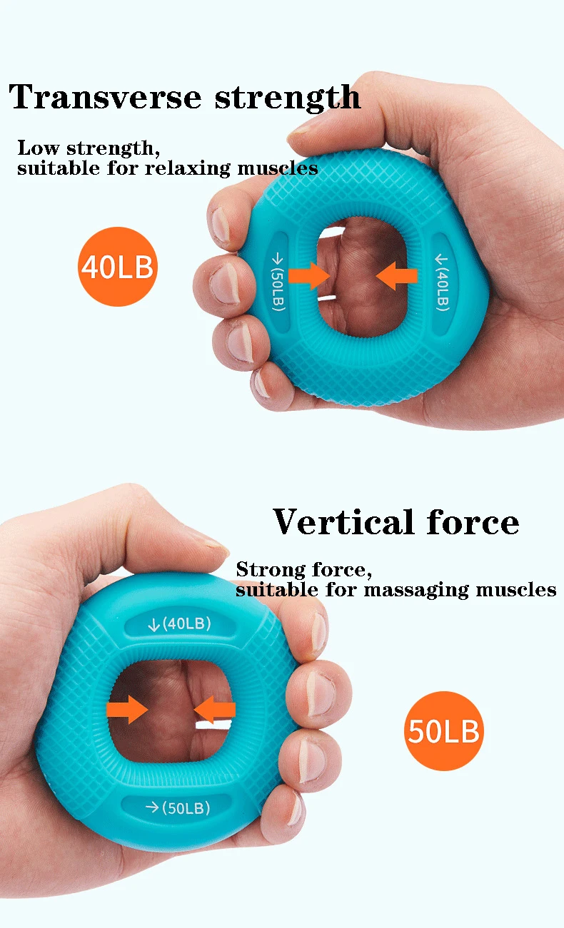 Регулируемая рукоятка 20-80 фунтов захватное кольцо кистевой эспандер тренажер