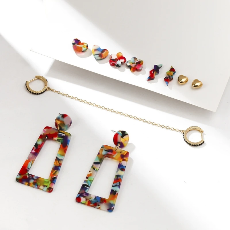 

1 Set Fashion Women Acrylic Earrings Drop Dangle Ear Stud Jewelry Gifts Decor