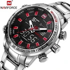 Часы наручные Naviforce Мужские кварцевые, роскошные деловые Брендовые спортивные водонепроницаемые полностью стальные