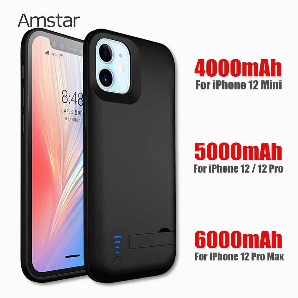 Чехол Amstar для внешнего зарядного устройства iPhone 12 Pro ударопрочный чехол из ТПУ