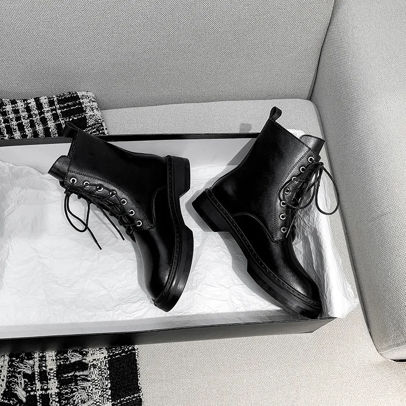 Утолщенные теплые женские Ботинки Martin новинка осень-зима 2022 британский стиль