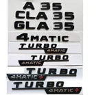 Блеск для губ и черными буквенными принтами и багажник значки-Эмблемы для Mercedes Benz W177 A35 CLA35 GLA35 GLB35 AMG TURBO 4MATIC 4matic +