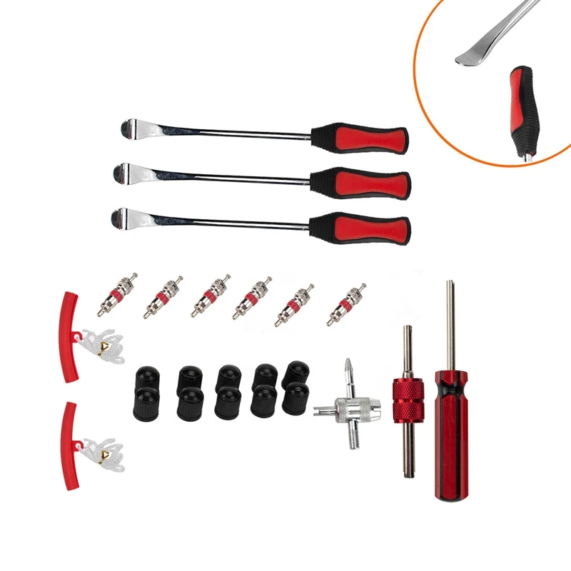

24Pcs Tire Spoons Lever Motorcycle Dirt Bike Lawn Mower Tire Changing Tools 2X Rim Protectors