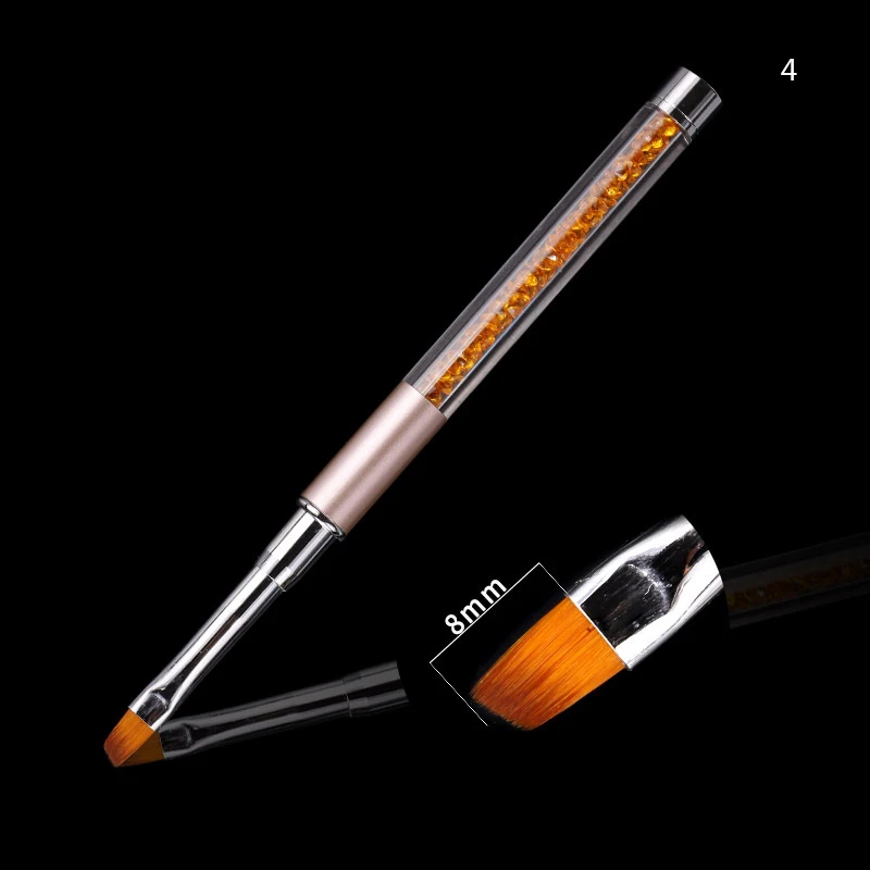 CYSHMILY 5Colors Nail Pen Colorful Rhinestone Acrylic Handle Carving Brush For Gel Powder Remover Art Manicure Tools | Красота и