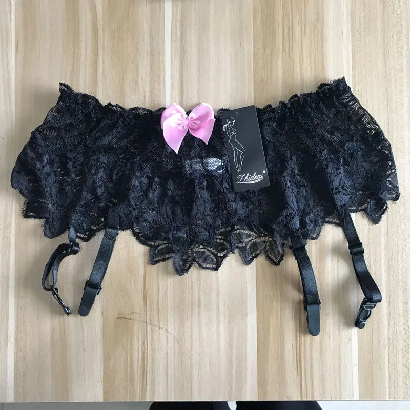 Black Garter Женские эротические чулки, сексуальные кружевные силиконовые Чулки с подвязкой, эластичное сексуальное нейлоновое нижнее белье, женские облегающие высокие Чулочные изделия - Цвет: Black Garter